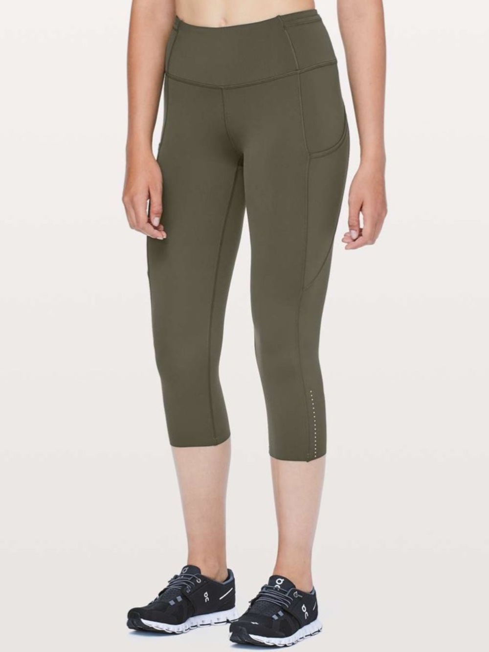 Lululemon Fast & Free Crop II *Nulux 19"
Dark Olive Size 8